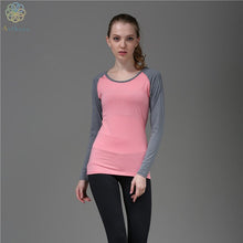 Load image into Gallery viewer, 2016 Women Anti-Wrinkle Sports Tops Tees Running Long Sleeved T-Shirt Fitness Yoga Gym Sweatshirt Girl Cat Clothing Blue/Pink