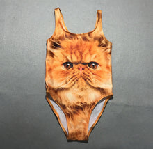Load image into Gallery viewer, Cat And Dog Kids Baby Girls One Piece Swimsuit Summer Beach Bikini Swimwear Bathing Suit