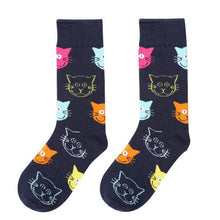 Load image into Gallery viewer, Brand Socks For Women High Socks Cute Cartoon Cat Pattern Of Cotton Knit Happy Hosiery
