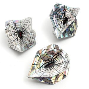 Hot Sale 3Pcs/lot 2D Bling PET Darts Flights Laser Black Spider Tail Wing Bullseye Target Game Darts Accessories Gadgets