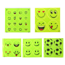 Load image into Gallery viewer, 1 Sheet Funny Reflective Bicycle Sticker Smiling Face Pattern Safety Night Riding Decal