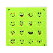 Load image into Gallery viewer, 1 Sheet Funny Reflective Bicycle Sticker Smiling Face Pattern Safety Night Riding Decal