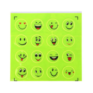1 Sheet Funny Reflective Bicycle Sticker Smiling Face Pattern Safety Night Riding Decal