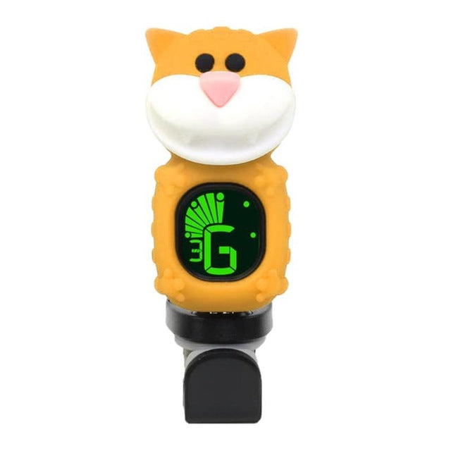 Cat Shape Universal Clip-on Electronic Tuner Colorful LCD Digital Display Guitar Metronome Instrument Vibration Mixer