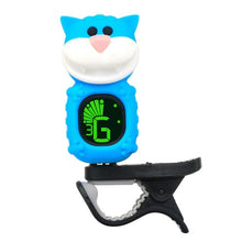 Load image into Gallery viewer, Cat Shape Universal Clip-on Electronic Tuner Colorful LCD Digital Display Guitar Metronome Instrument Vibration Mixer