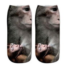 Load image into Gallery viewer, 1Pair Women Sport Socks 3D Print Cat Unisex Low Cut Ankle Socks Sports Cycling Sock