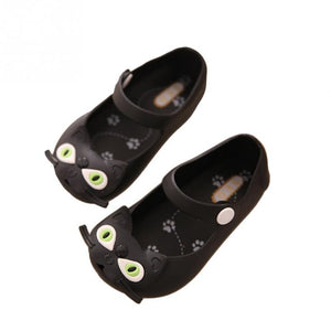 Girls Jelly Shoes Kids Summer Sports Sneakers Cute Cat Soft Cartoon Sandals Little Girl Love Walking Wear Shoes