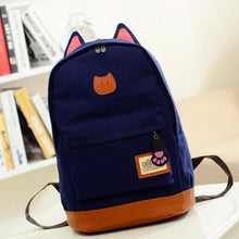 Load image into Gallery viewer, 2016 New backpack canvas campus girls climbing backpack outdoor sport travel bags Cat ears cartoon package