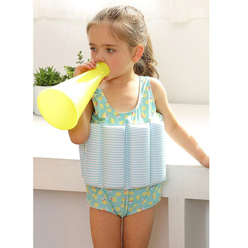 S-XL One Piece Cat Swimming Suit Cartoon Children Swimwear Girls Boys Protective Float buoyancy Swimsuit Knee Bathing Suit