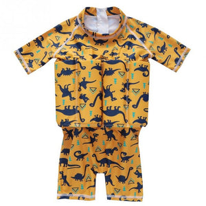 S-XL One Piece Cat Swimming Suit Cartoon Children Swimwear Girls Boys Protective Float buoyancy Swimsuit Knee Bathing Suit