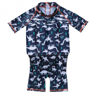 S-XL One Piece Cat Swimming Suit Cartoon Children Swimwear Girls Boys Protective Float buoyancy Swimsuit Knee Bathing Suit