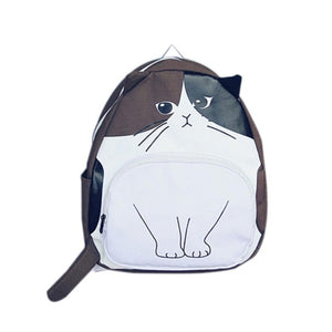 City walking bag cute cat Japanese student backpack girl cartoon animal pattern embroidery new canvas transport package
