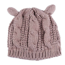 Load image into Gallery viewer, GYM Exercise Warm Hat Protection Sports Outdoor Women Cat Ear Hiking Caps Winter Windproof Sport Hat Knit Ski Cap