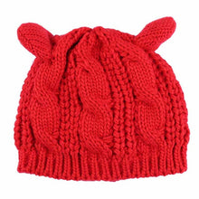 Load image into Gallery viewer, GYM Exercise Warm Hat Protection Sports Outdoor Women Cat Ear Hiking Caps Winter Windproof Sport Hat Knit Ski Cap
