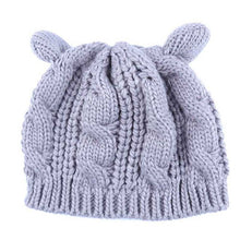 Load image into Gallery viewer, GYM Exercise Warm Hat Protection Sports Outdoor Women Cat Ear Hiking Caps Winter Windproof Sport Hat Knit Ski Cap