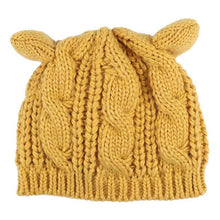 Load image into Gallery viewer, GYM Exercise Warm Hat Protection Sports Outdoor Women Cat Ear Hiking Caps Winter Windproof Sport Hat Knit Ski Cap