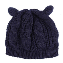 Load image into Gallery viewer, GYM Exercise Warm Hat Protection Sports Outdoor Women Cat Ear Hiking Caps Winter Windproof Sport Hat Knit Ski Cap