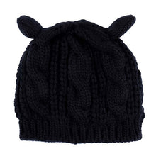 Load image into Gallery viewer, GYM Exercise Warm Hat Protection Sports Outdoor Women Cat Ear Hiking Caps Winter Windproof Sport Hat Knit Ski Cap