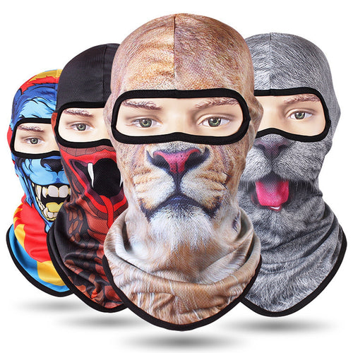Face BalaclavaNew 3D Animal Dog Cat Balaclava Cap Outdoors Cycling Sunscreen Cs Headgear Animal Mask Masked Hats