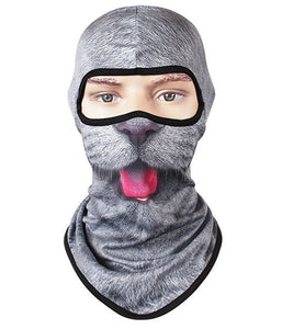 Face BalaclavaNew 3D Animal Dog Cat Balaclava Cap Outdoors Cycling Sunscreen Cs Headgear Animal Mask Masked Hats