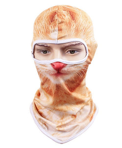 New Snowboard Tiger Party Helmet Liner Winter Warmer Pet Full Moon Halloween Mask 3d Cat Dog Animal Balaclava Bicycle Hats