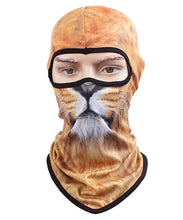 Load image into Gallery viewer, New Snowboard Tiger Party Helmet Liner Winter Warmer Pet Full Moon Halloween Mask 3d Cat Dog Animal Balaclava Bicycle Hats