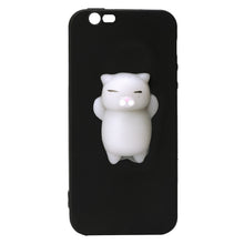 Load image into Gallery viewer, Swimming Bag Silicone Phone Case 3D Cartoon Squishy Cat Pinch Poke Stress Relievers Case Cover for iPhone 6 6S 7 Plus 5 5S