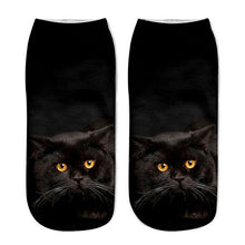 Load image into Gallery viewer, 1Pair Women Sport Socks 3D Print Cat Unisex Low Cut Ankle Socks Sports Cycling Sock