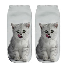 Load image into Gallery viewer, 1Pair Women Sport Socks 3D Print Cat Unisex Low Cut Ankle Socks Sports Cycling Sock