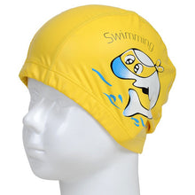 Load image into Gallery viewer, PowerPai Swimming Cap Children Waterproof PU for boys girls Comfortable Dolphine Cat Cartoon Swimming Pool Training Bathing Hood