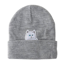 Load image into Gallery viewer, 2017 Winter Sport Hats Solid Windproof Cotton Hot Cartoon Cat Print Running Caps Patch Hat Women Men