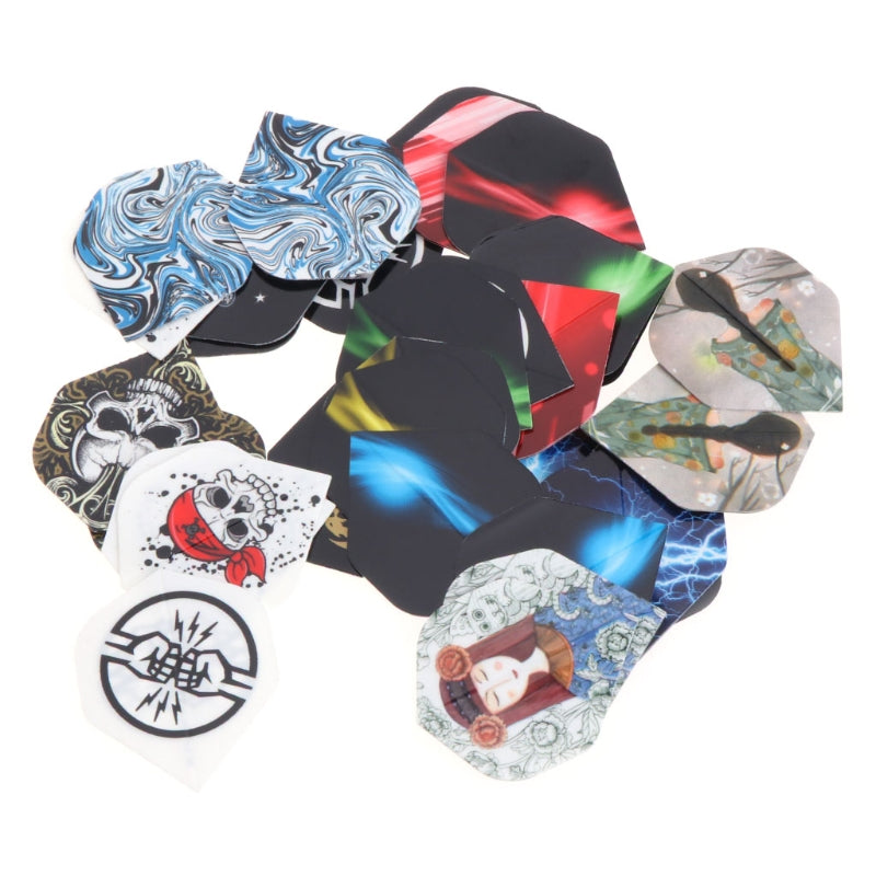 30 Pcs PET Dart Flights High Quality Cool pattern Darts Accessories Replaceable Dart Wing dropshipping