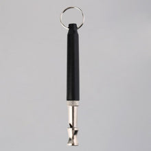 Load image into Gallery viewer, Pet Dog Training Whistle Obedience Supersonic Sound Pitch Ultra Sonic Quiet Discipline Metal/Black Key Ring Loop Sound Louder