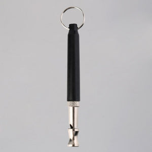Pet Dog Training Whistle Obedience Supersonic Sound Pitch Ultra Sonic Quiet Discipline Metal/Black Key Ring Loop Sound Louder