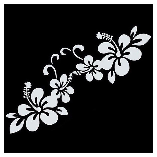 Good deal-bicycle accessory 14 x 10cm Flower Pattern Scratch-Resistant Stickers Auto Sticker Customization Sticker-Flow